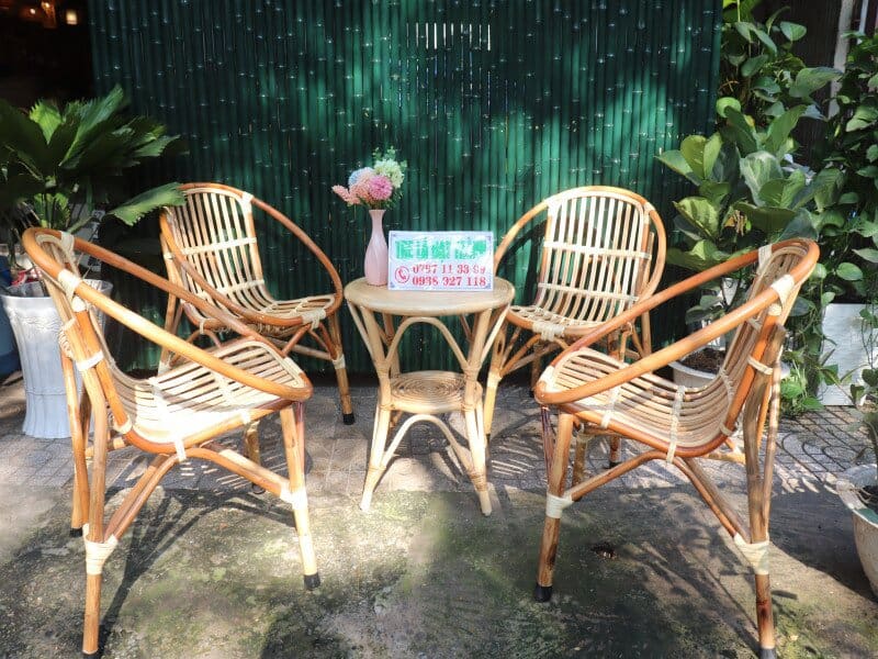 Bàn Ghế Mây Ngoài Trời - BGMNT002